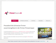 Tablet Screenshot of pressemappe.ch